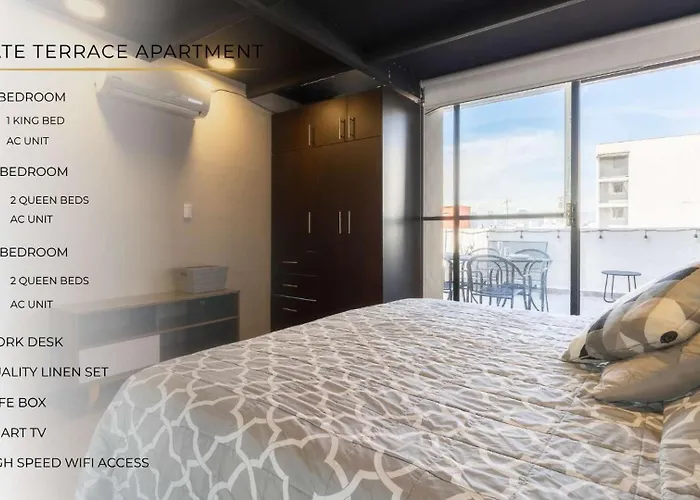 Casa de férias 507 Private Terrace 3bdroom 2bath Ac Dwntn Cdmx *